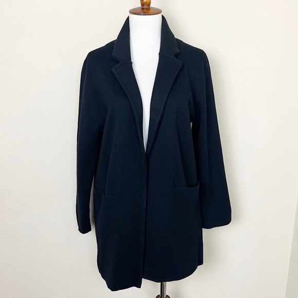 J Crew Sophie Open-Front Sweater Blazer Style
J0244 Patch Pockets Black Small - Picture 4 of 14